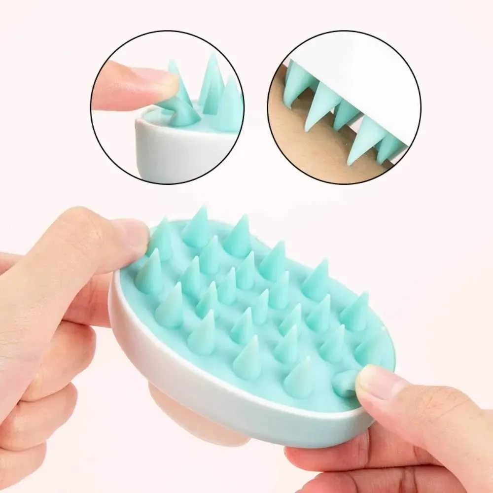 Silicone Scalp Massager Shampoo Brush for Hair Washing, Body Massage, and Salon Hairdressing