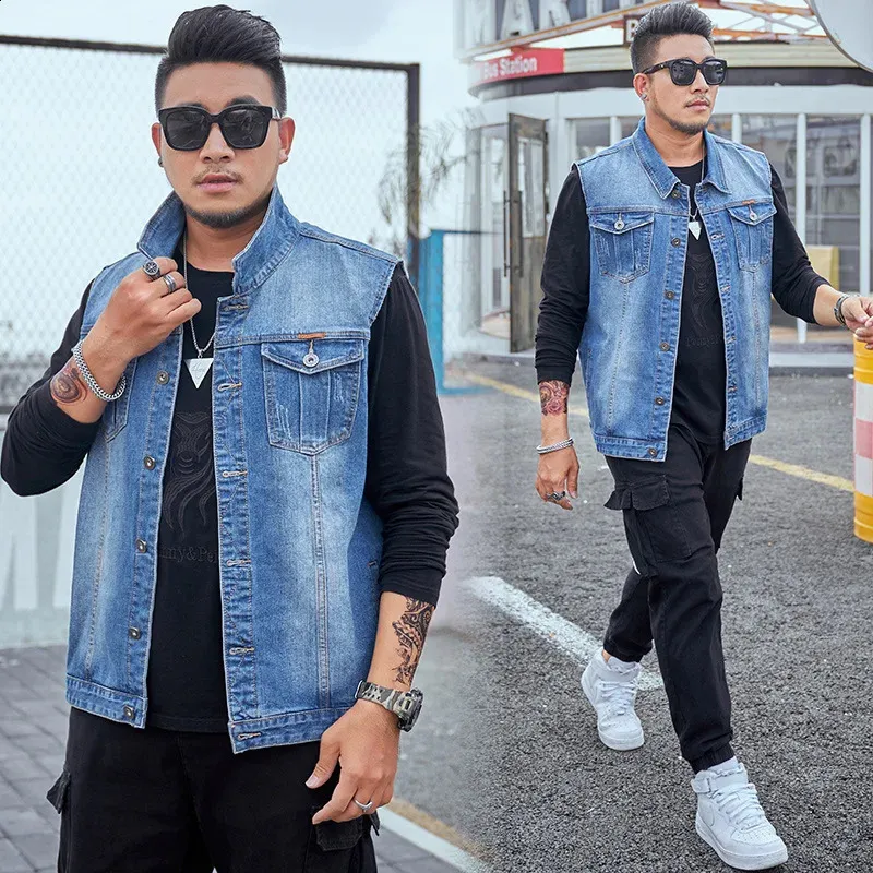 Plus size jean vest discount