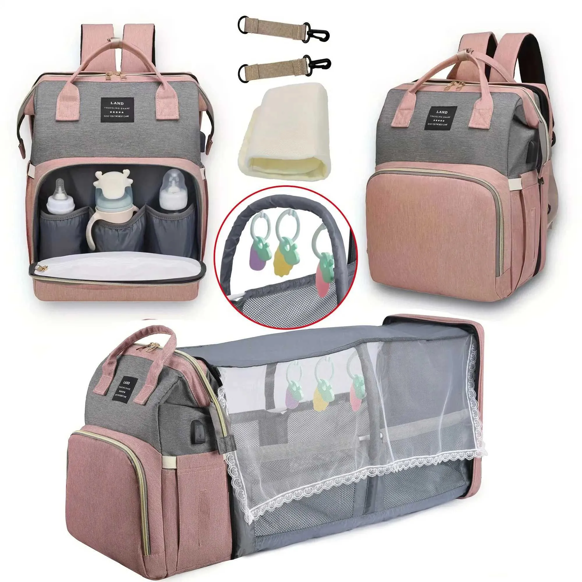 Save Big on Bulk Diaper Bag And Changing Pad Diaper Bag With Changing  Station Backpack: Multi Functional Travel Organizer With Pad, Sunshade,  Mosquito