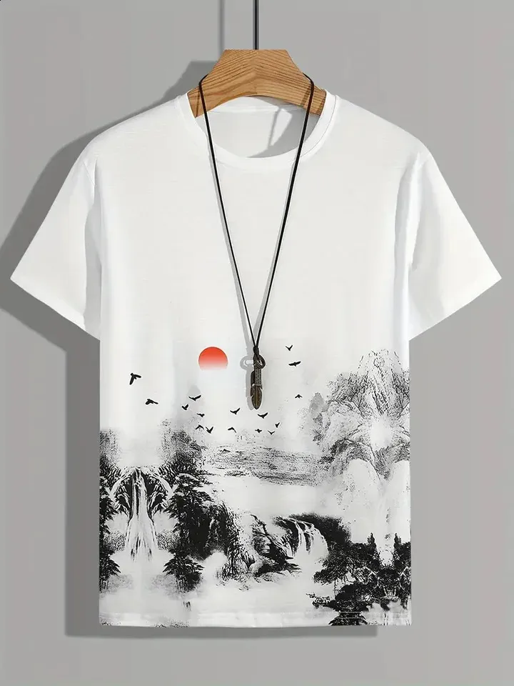 Camiseta Unisex De Manga Corta Con Estampado 3D Café – Talla XXL, Tejido Suave, Ideal Verano
