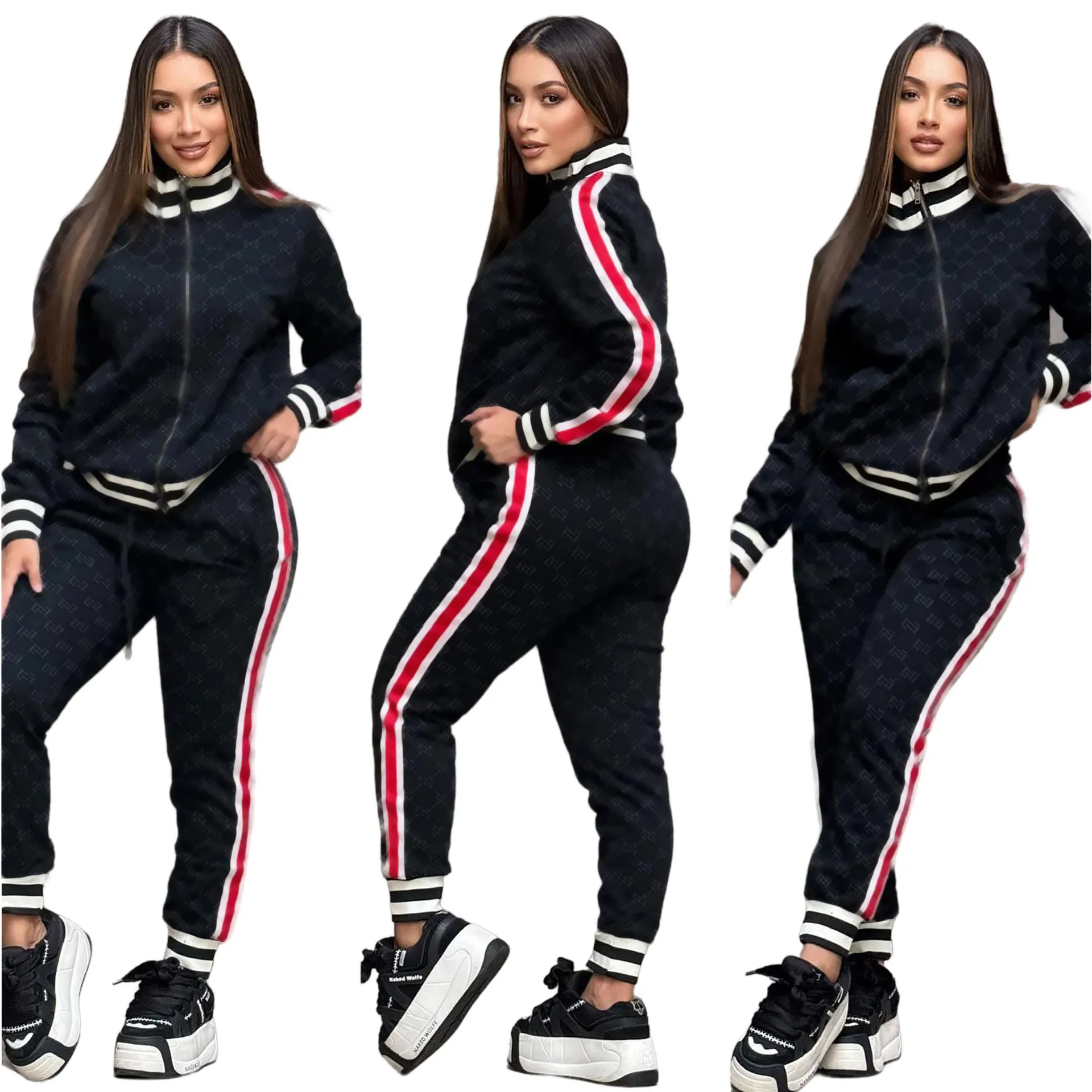 Women s Tracksuits Jackets Tops Pants Two Piece Suit Jogging Casual Outdoor Hoodies Trousers Sportswear Gym Running Clothing Mujer Casual Training