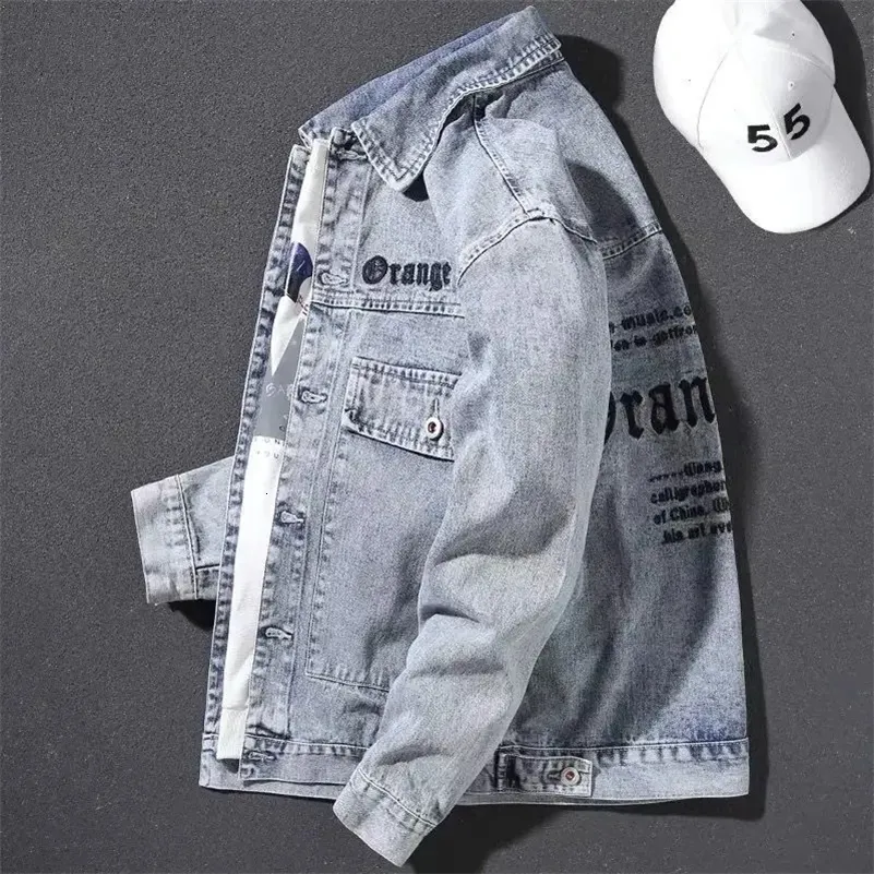 Embroidered Denim Jacket: Mens Autumn Hip Hop Style, Premium
