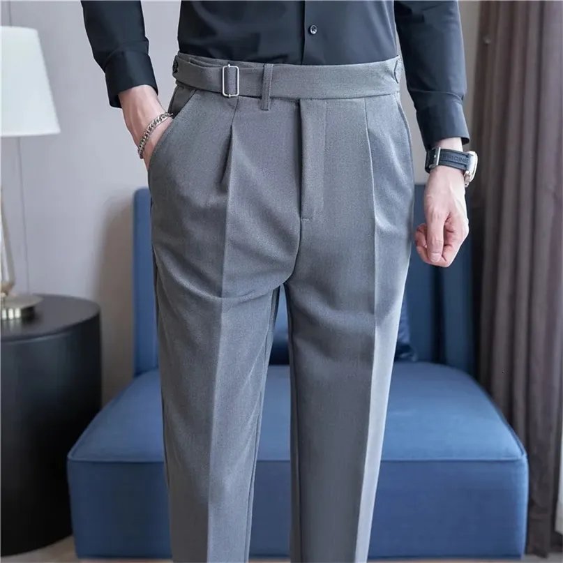 Slim Fit Bootcut Suit Trousers Mens Men Suit Pants Trousers Autumn Bootcut  Stretch Slim Formal Dress