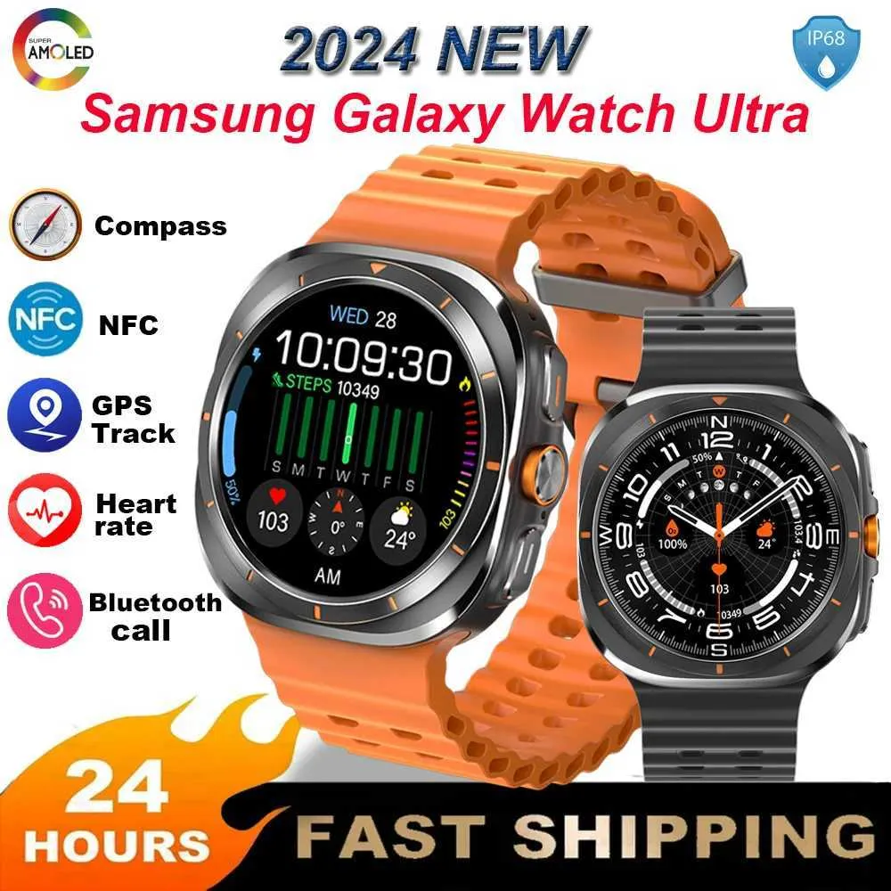 Samsung Galaxy smart watch 7 Ultra NFC GPS Tracker Smartsmart watch with Always Display Body Temperature and BT Talk for Men CL240812