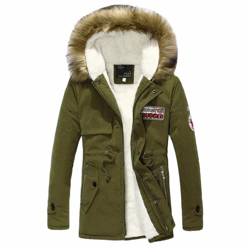 Winter Jacket For Men Wool Linner Army Green With Thick Warm Fur Collar Hooded Parka Jacket Parka Coat For Winter Size G 2024 From Symbolss 28.26 DHgate.Com