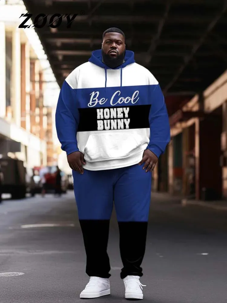Mens Plus Size Sweat Suits ZOOY Men's Plus Size Oversized