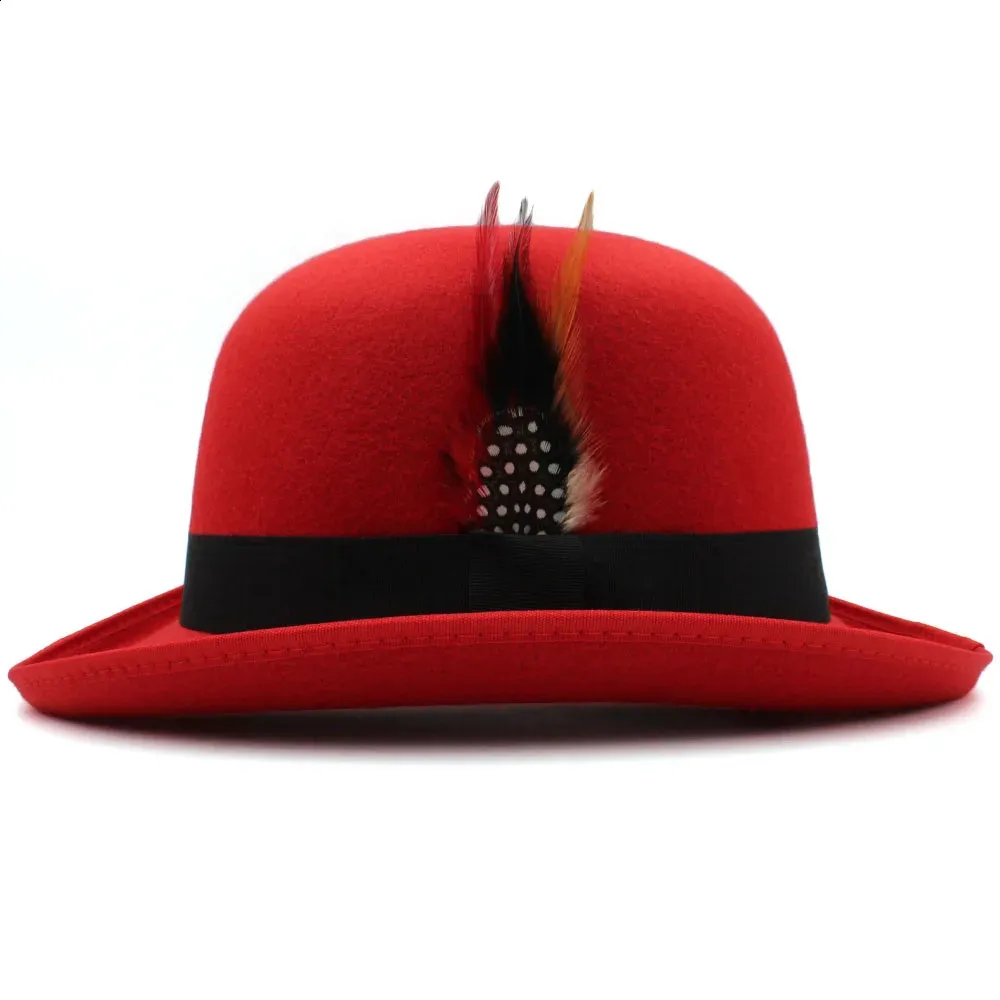 Top Hats Oval Top Bowler Hats Retro Roll Rim Cap Sunhat Party