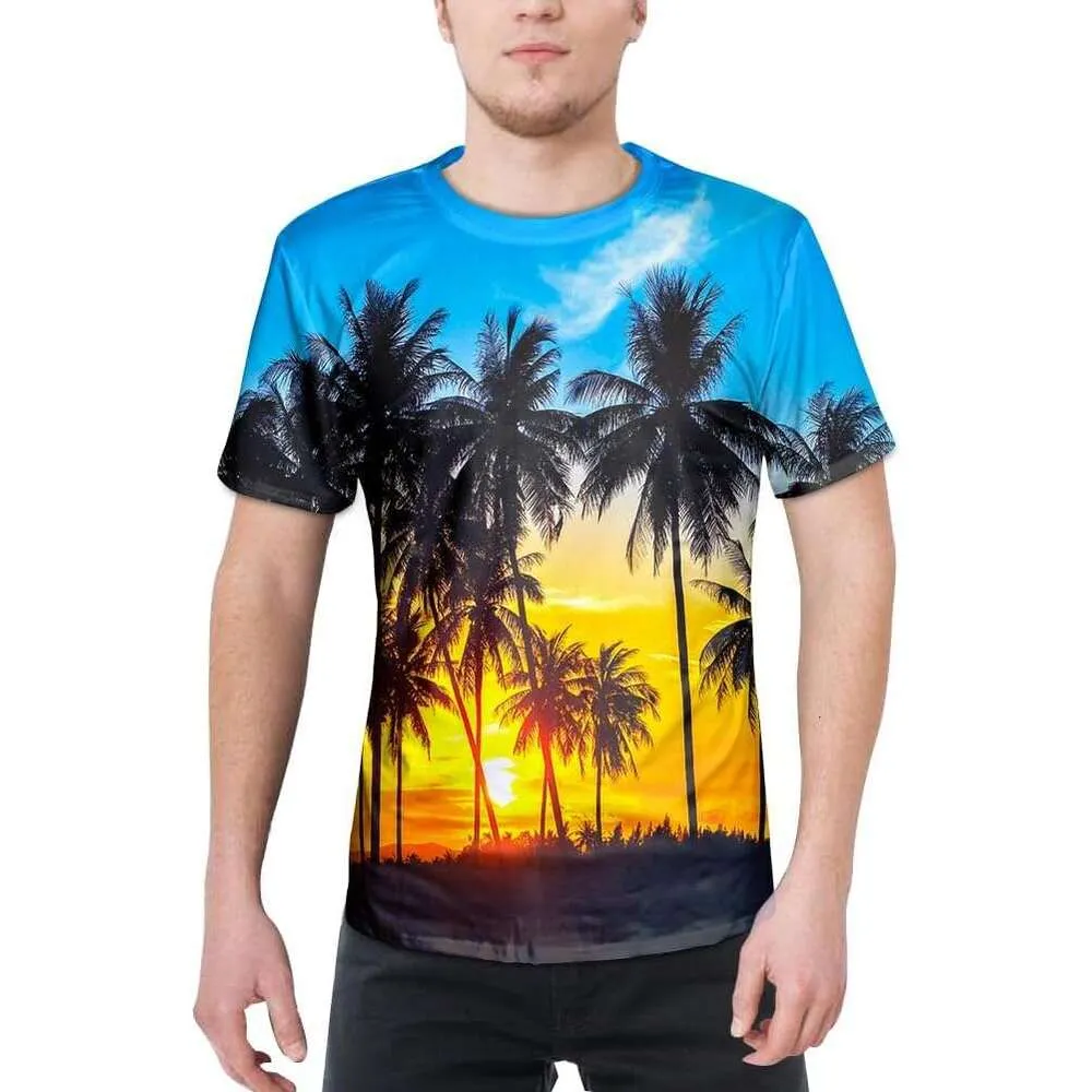 T-shirt bleu imprimé homme - Coton recyclé