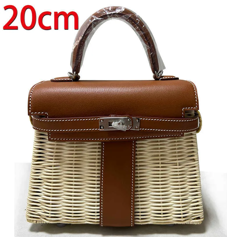 DHgate.com:Handwoven Bamboo Shoulder Bag - 20cm Rattan