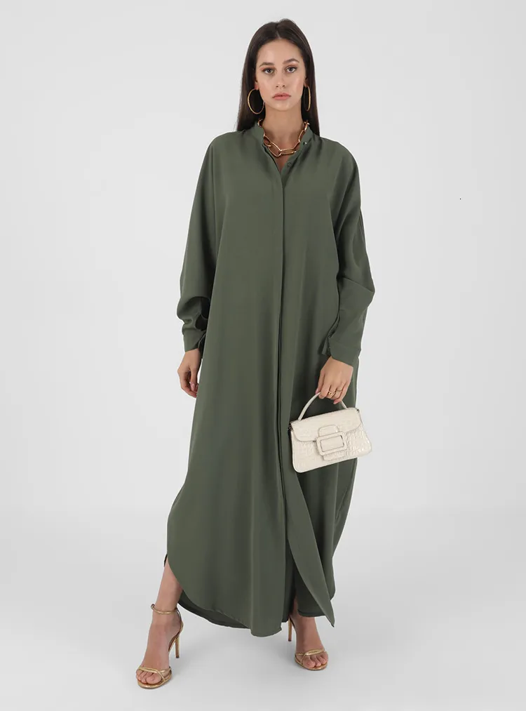 Muslim robe abaya dress women floor-length chiffon fitted sheath dress with  stand collar and long sleeves from Dhgate Basic & Casual Dresses - price  14.08