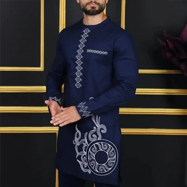 African Mens Church Suits With Round Neck And Solid Color Lg African Mens Church Suits With Round Neck And Solid Color Lg