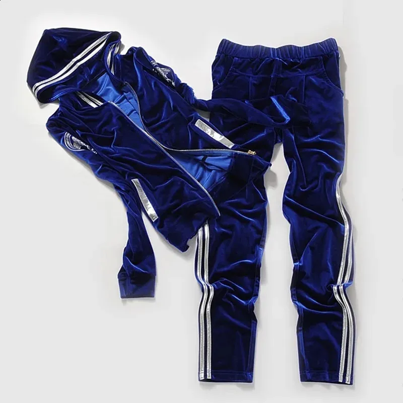 adidas blue velvet tracksuit