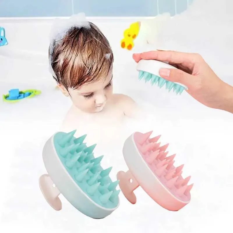 Silicone Scalp Massager Shampoo Brush for Hair Washing, Body Massage, and Salon Hairdressing