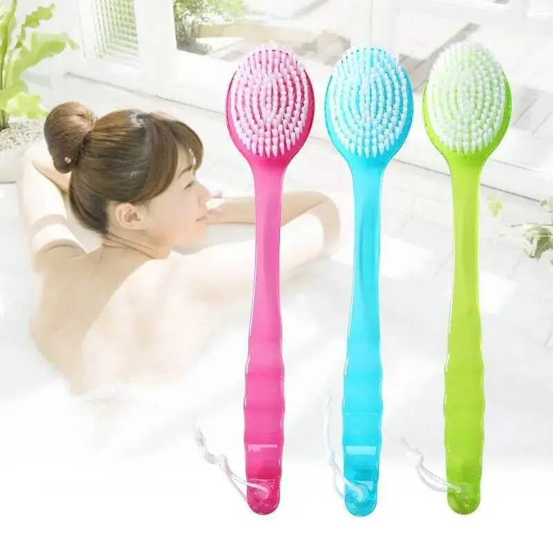 Long Handle Bath Brush - Exfoliating Back Scrubber for Shower, Body ...