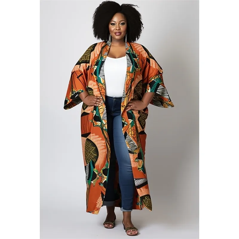 Plus Size Summer Cardigans: Ankara Print, 3/4 Sleeve Shop Now