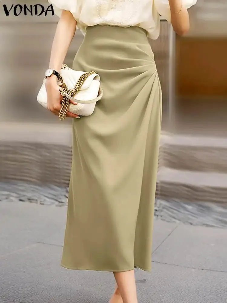 High Waist Pleated Midi Skirt: Elegant Summer Best Seller