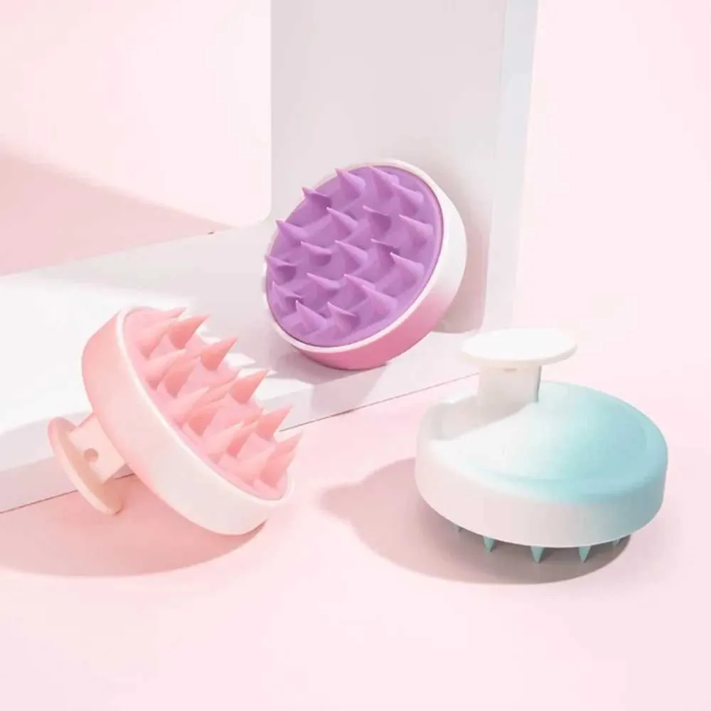 Silicone Scalp Massager Shampoo Brush for Hair Washing, Body Massage, and Salon Hairdressing