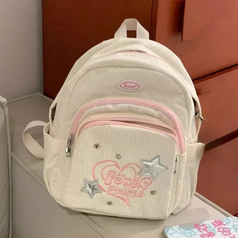 TAVIMART  -  New Sweet Girls Fluffy Backpack Fashion Kawaii Women All Match Schoolbags Casual Students Faux Fur Backpacks Y2k Aesthetic