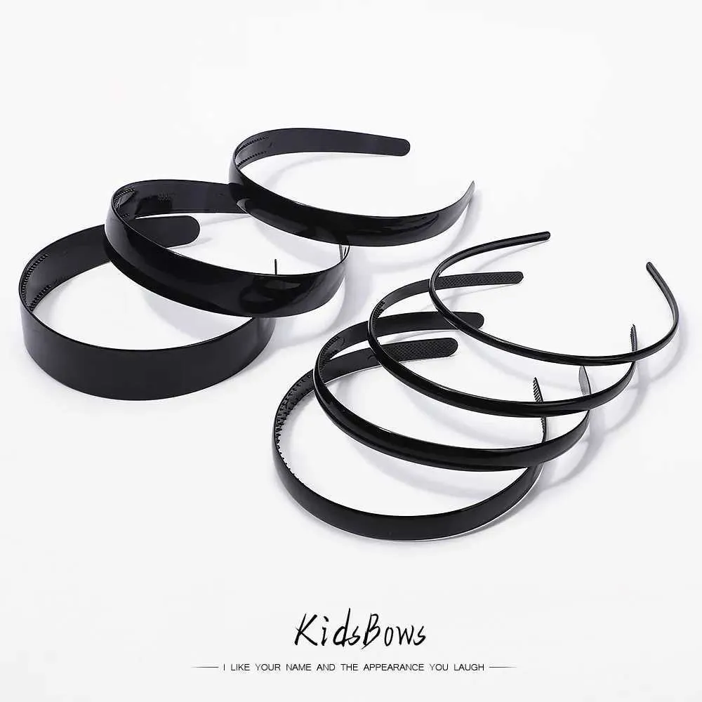 Save Big on Bulk Simple Black Headband Headwear Hair Accessories Piece  Simple Women Black Headbands Plastic Headbans Solid Color Fashion Head Band 