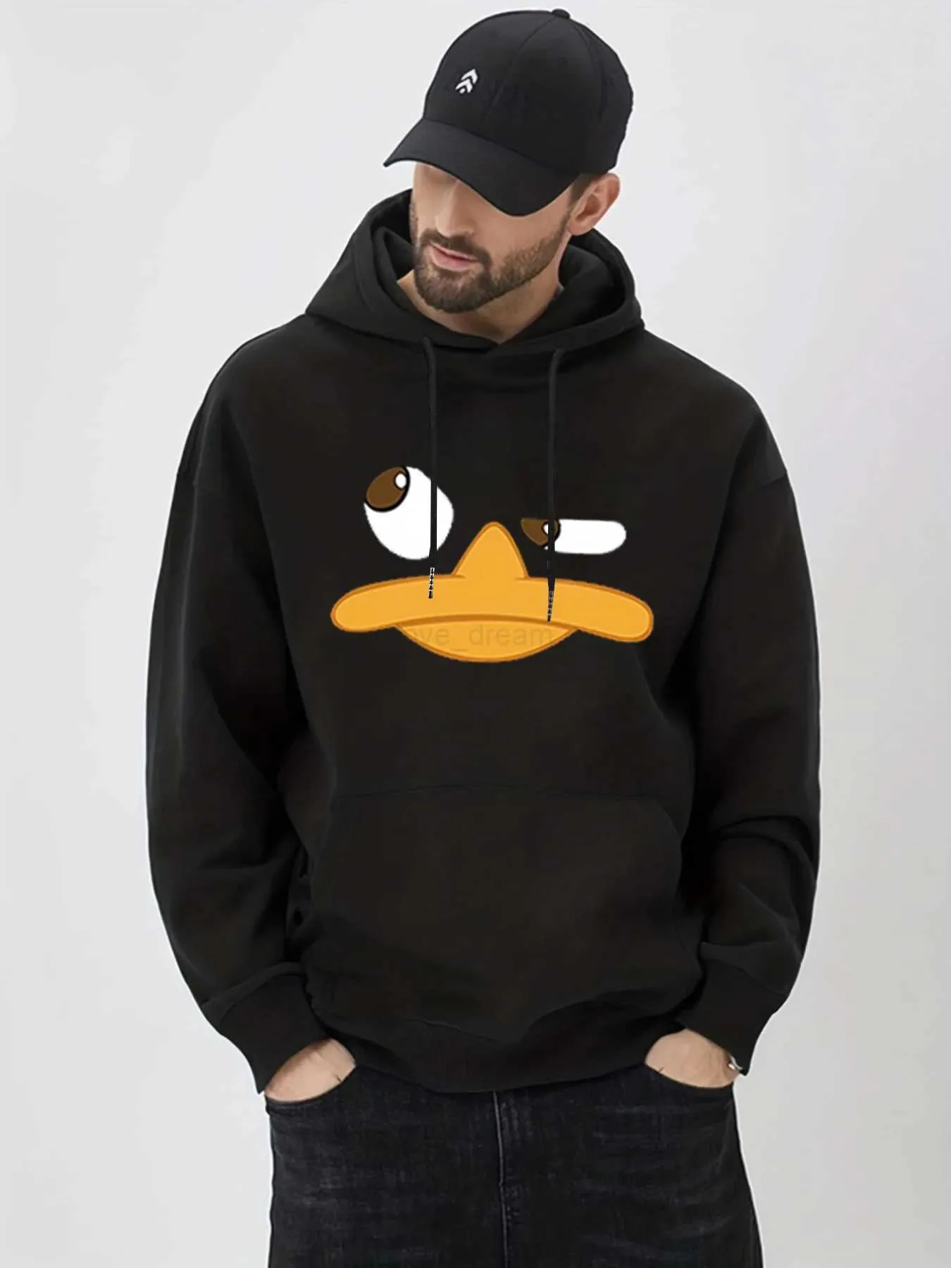 Cartoon Network Sudadera con capucha de personajes, Negro, S