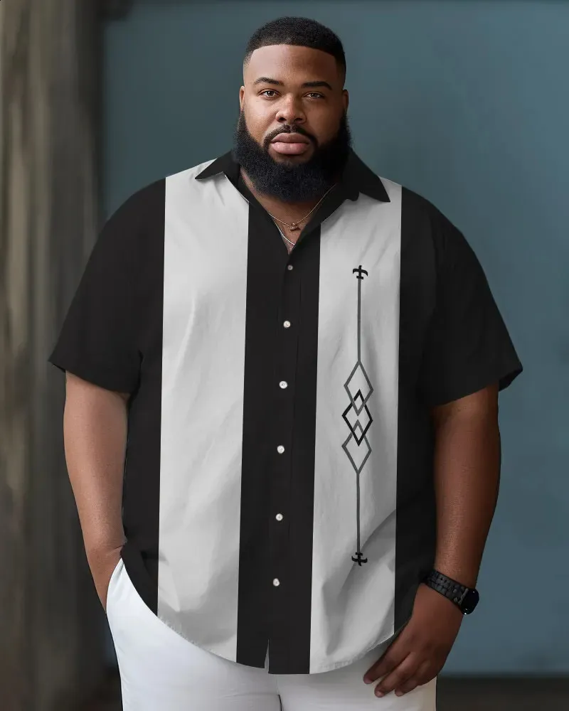 Biggmans Men's Plus Size Bowling Buckle shirt with t