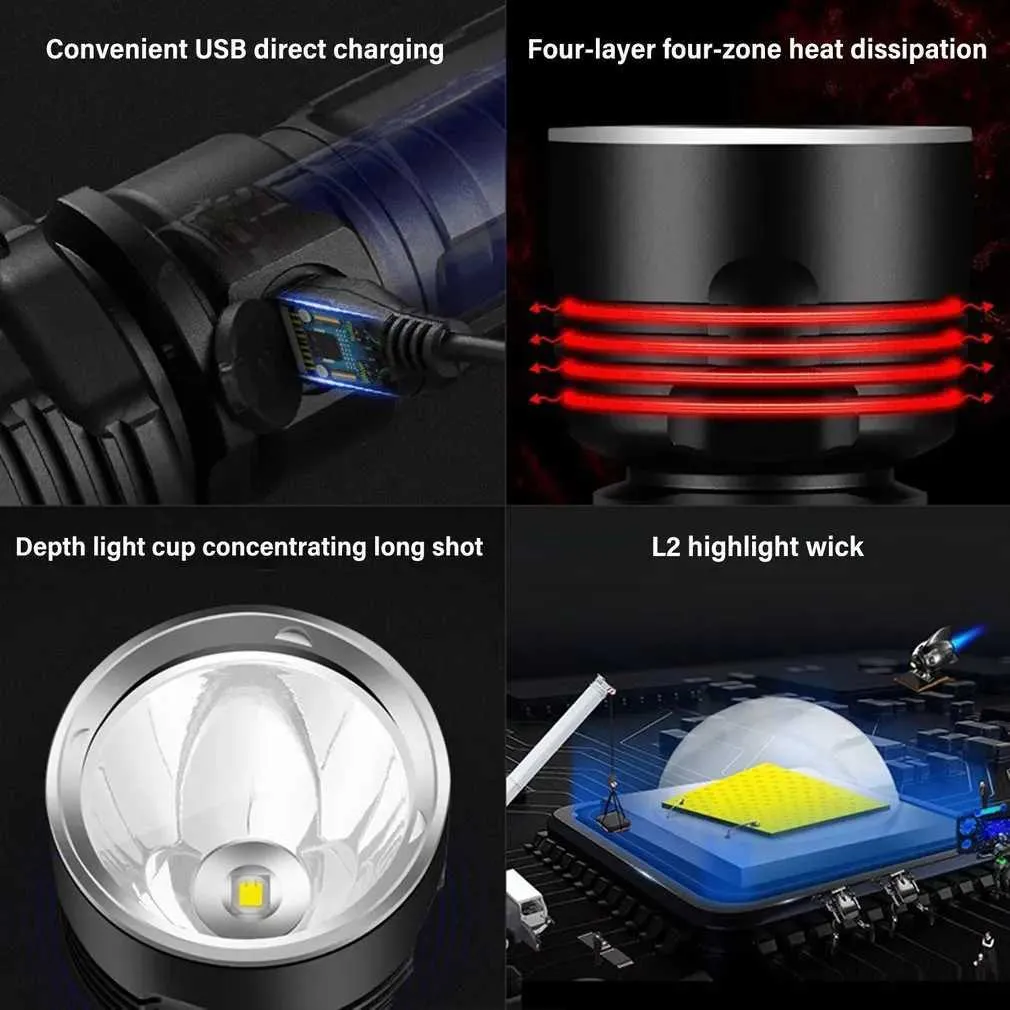 P70 Led DHgate.com:Waterproof Ultra Bright P70 LED Flashlight, USB Rechargeable ...