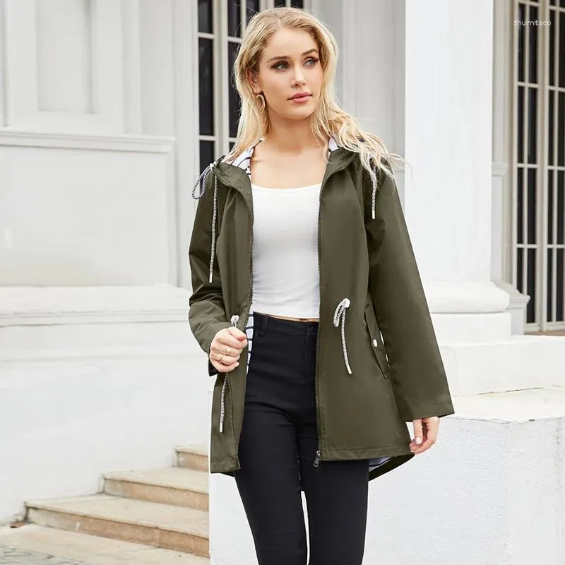 Womens Lightweight Jacket: Spring/Autumn Windbreaker, Waterproof