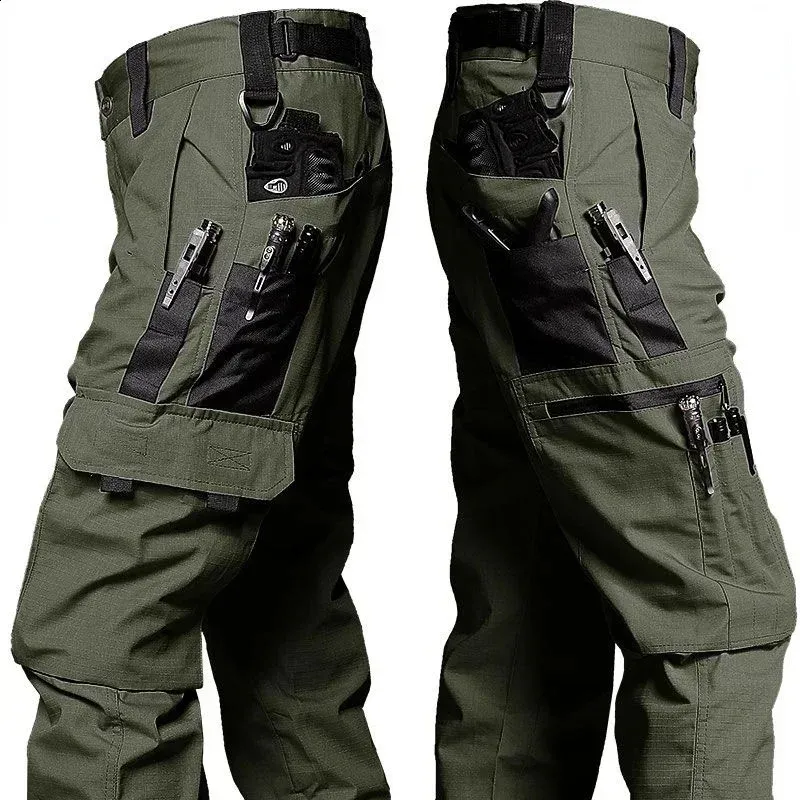 Men\u0026#039;s Multi-Pocket ladies cargo pants - Casual Tactical Work Trousers  for Autumn/Winter - Wear-Resistant Straight Outwear 240812