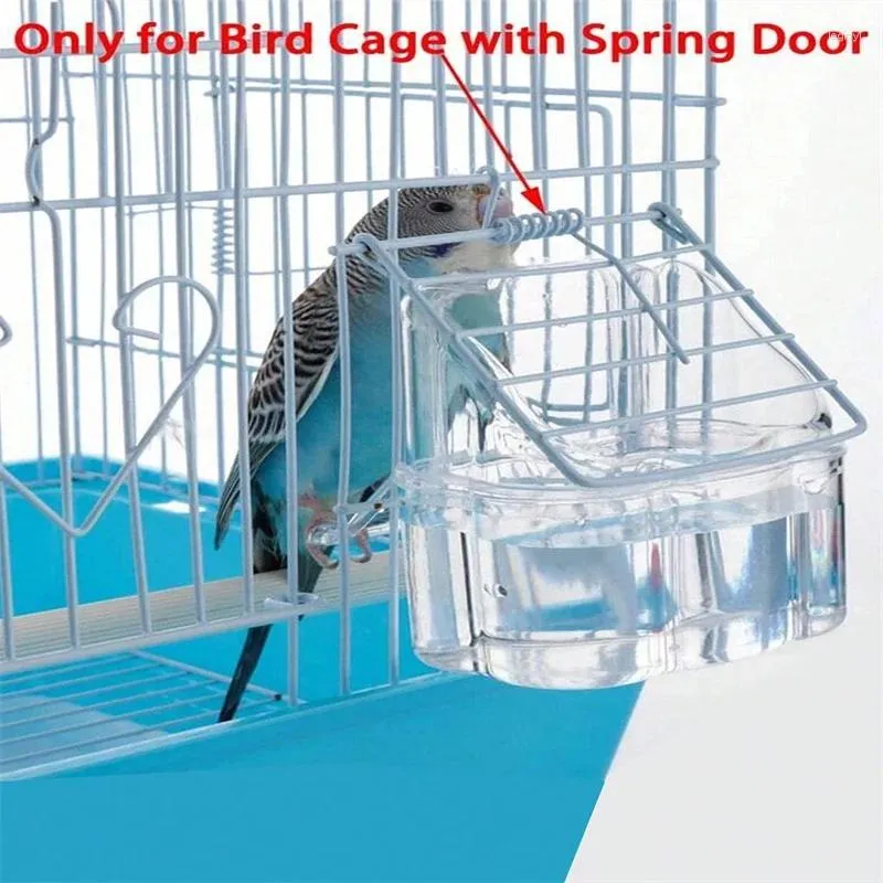 Photo inspiration: Parrot Feeder Set Transparent Bird Food Water Cups With Spring Photo Inspiration