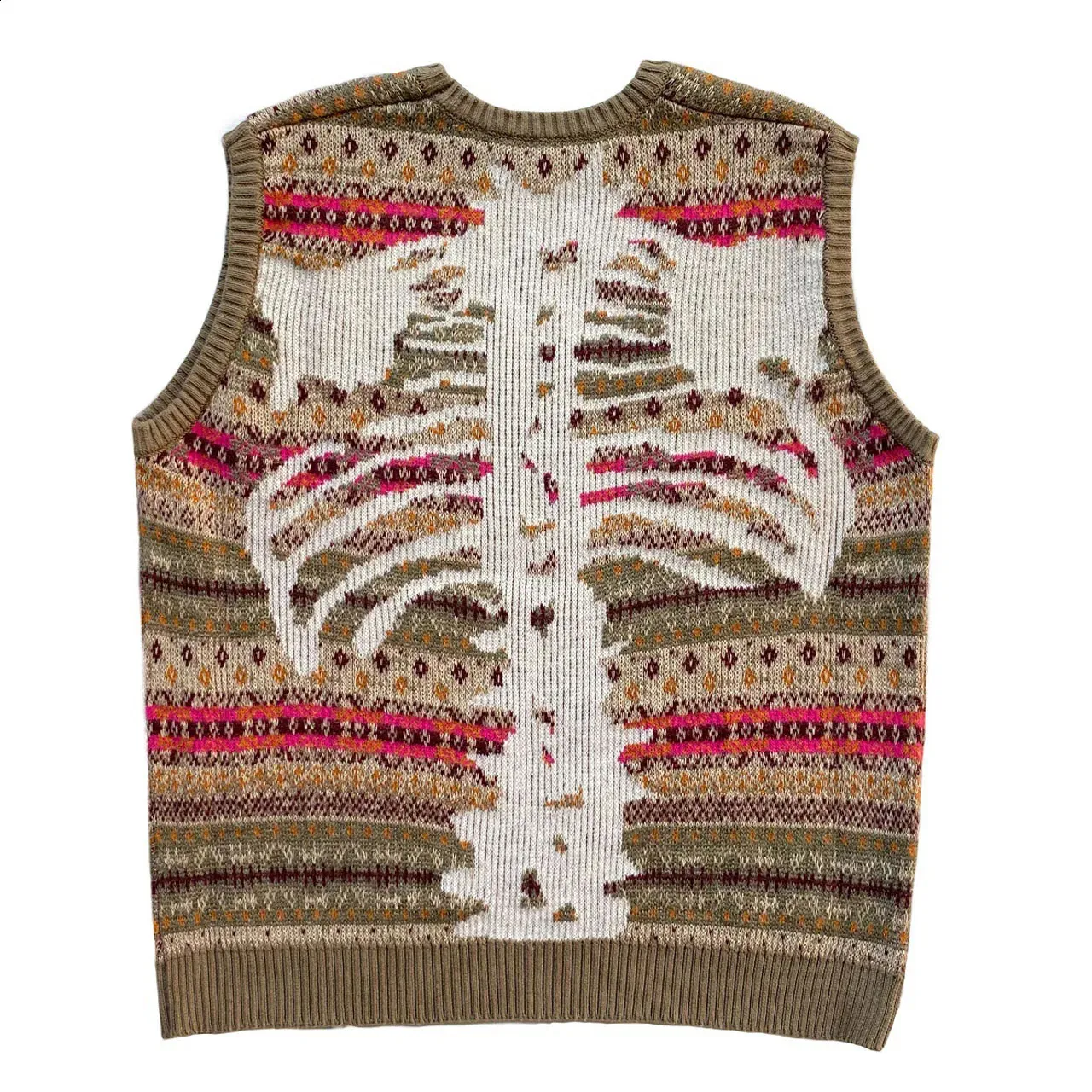 Vintage Harajuku Sweater Vest - Unisex Oversized Sleeveless Jumper