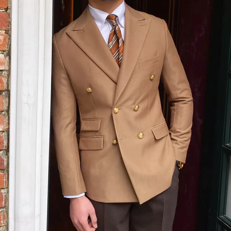 Save Big on Bulk Men's Double Breasted Blazer British Daily Men's Blazer  Double Breasted Slim Suit, Solid Color, Casual Trendy Masculino Best  Deals