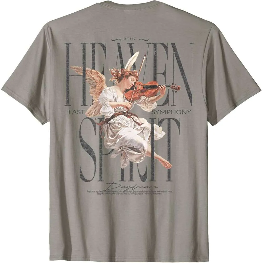 ◆25SS BAUF Angel Wing Slim Fit T-Shirt/4色◆ Men's 25SS Angel Guardian Backprint shirt with t shirt