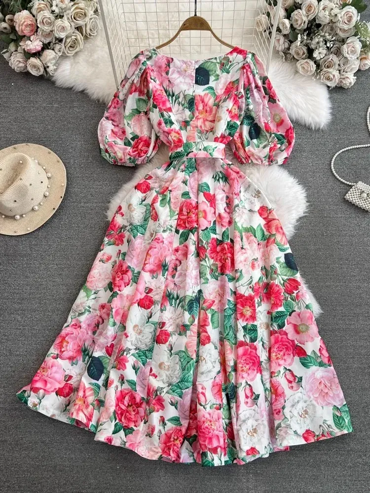 Floor-Length Chiffon Dress with Puff Sleeve, V-Neck, Slim Belt, and Zipper Closure from Dhgate Basic & Casual Dresses - price 75.21 Floor-Length Chiffon Dress with Puff Sleeve, V-Neck, Slim Belt, and Zipper Closure from Dhgate Basic & Casual Dresses - price 75.21