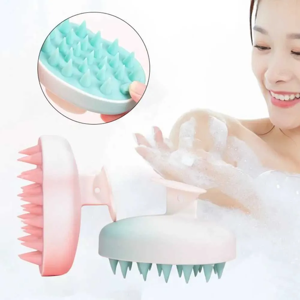 Silicone Scalp Massager Shampoo Brush for Hair Washing, Body Massage, and Salon Hairdressing