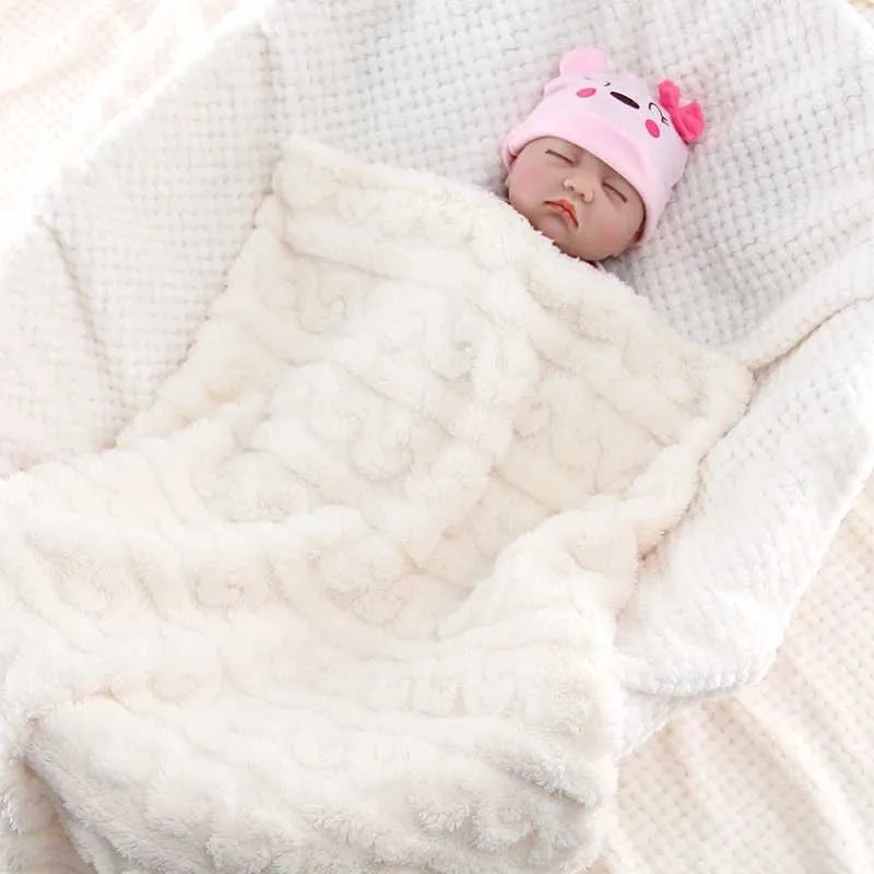 thumbnail image 2 of Baby Winter Essentials LLmoway Infant Knit Receiving Blanket Newborn Winter Warm Essentials 0-12Months Beige Baby Swaddle Sleep Sack 2 of 13
