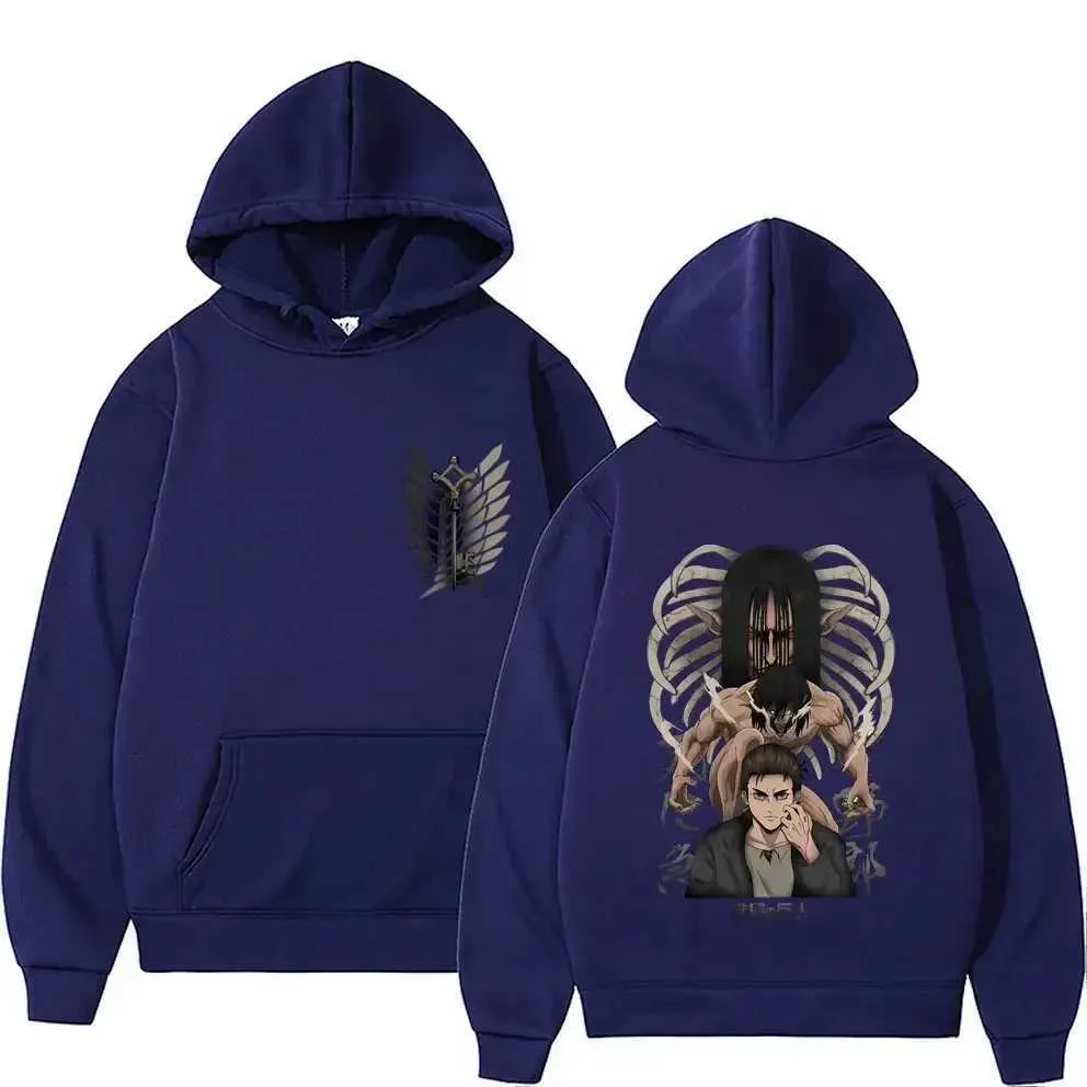 Attack On Titan comfort hoodie - Yeager Eren Graphic Print, Plus 
