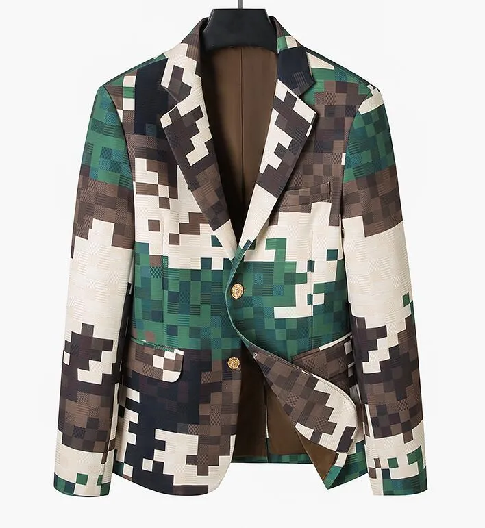 Save Big on Bulk Luxury Mens Coat Men's Camouflage Jacket Plaid Blazer Men  Stylish Designer Mens Jackets, Luxury Single Breasted Coat For Formal And 