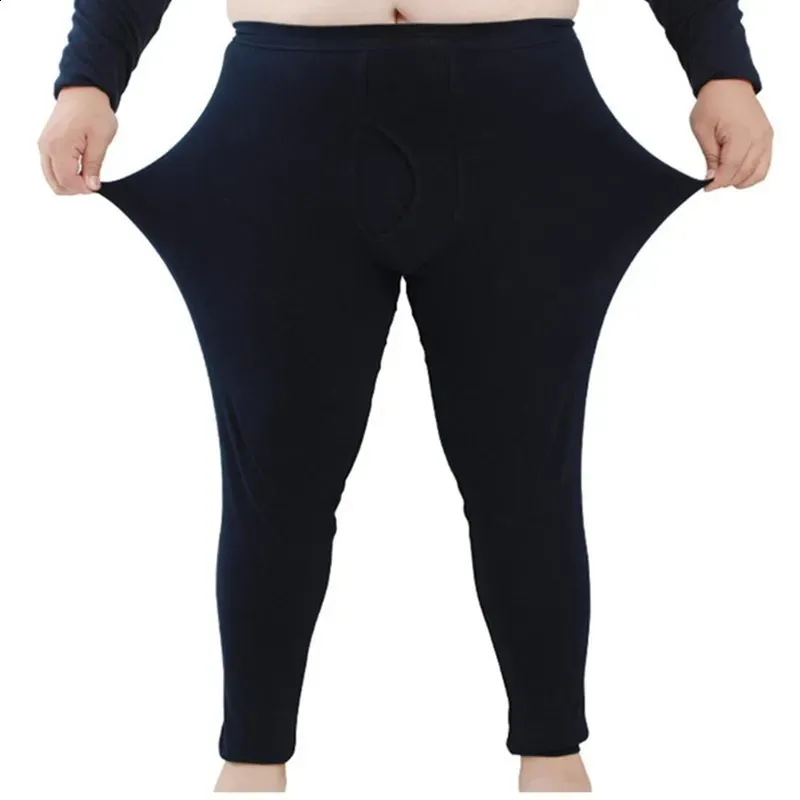 Men s 7XL 6XL Winter Fleece Thermal Underwear Warm Legging Long Johns for Plus Size