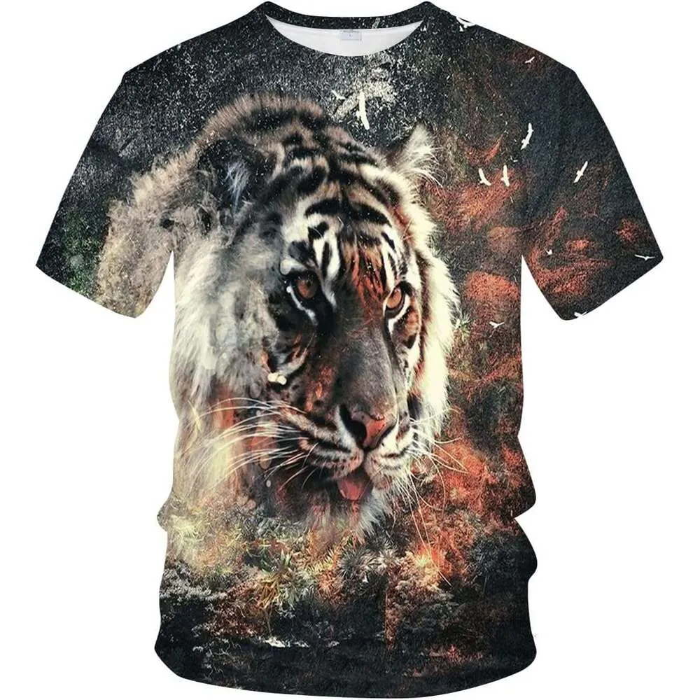 Kenzo - Maglietta da uomo con tigre stampata - Nero - M