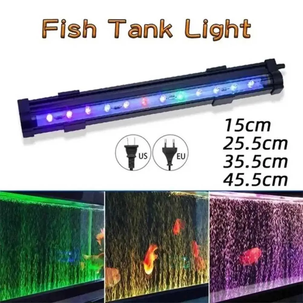 Color Changing Aquarium LED Light: Submersible Fish Tank Bubble Lamp ...