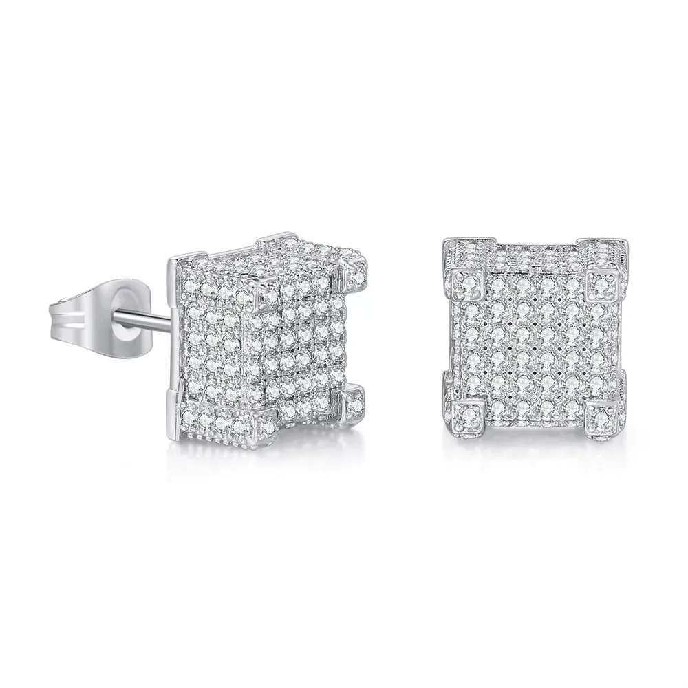 New Fashion Mens Hip Hop Mens Cubic Zirconia Earrings In
