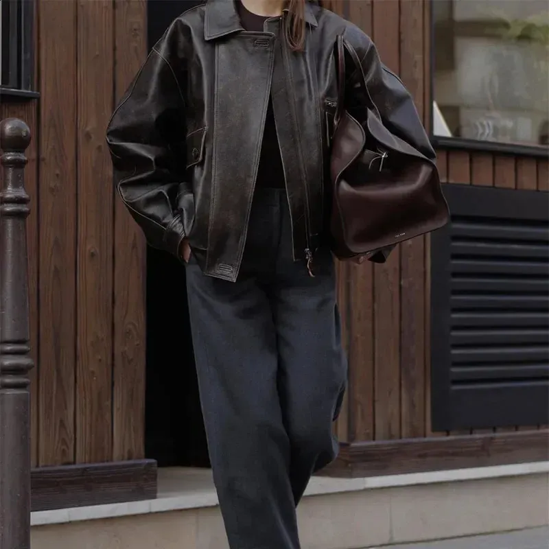 ジャケット・アウター 80s short blk real leather bomber jacket Excelled, Vintage, Men's Genuine Leather Bomber (Short