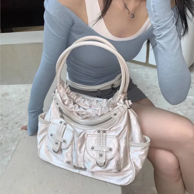 【Anyone more】Double J Bokjori Bag Juoxeepy Multipocket Shoulder Bag Drawstring Bow Purse