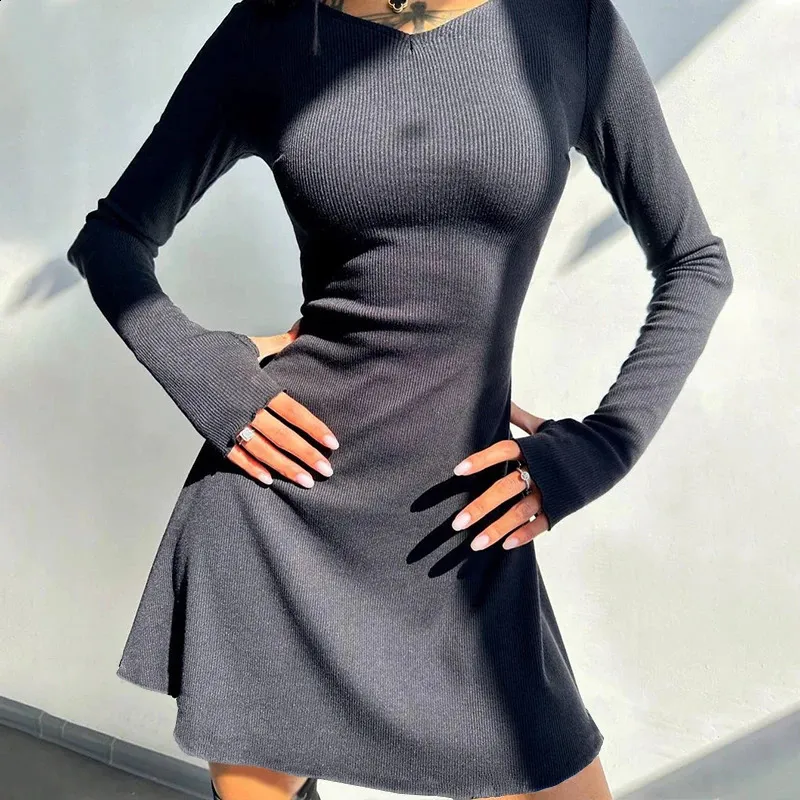 Elegant V-Neck Mini Dress: Women's Chic Long Sleeve Black Dress - Shop Now!  from Dhgate Urban Sexy Dresses - price 45.86