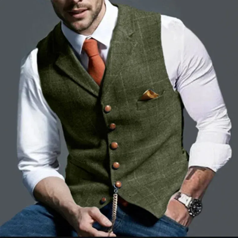 Men's Suit Vests: Premium Plaid Lapel Waistcoat - Retro Fashion, Business  Casual. Shop Now! from Dhgate Men's Vests - price 51.91