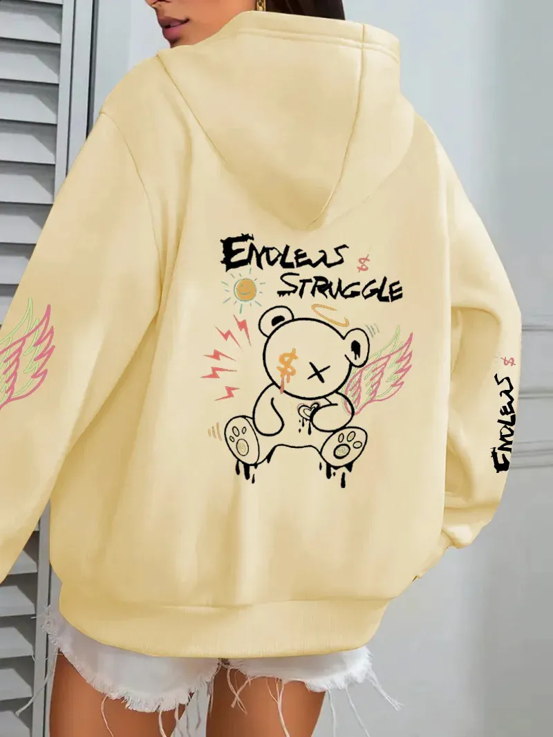 Fleece Jumper Teddy Bear Hoodie Plus Size Melupa Women's Plus Size