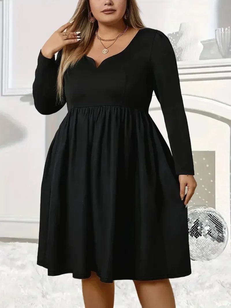 sachin and babi light blue dress Plus Size Womens Casual Long Sleeve V Neck Loose... From Mysticastore,  $20.97