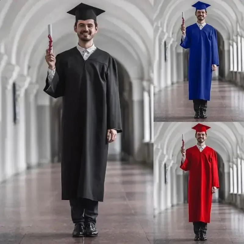 Happy Secret Unisex Adult Graduation Gown & Cap Set With 2021 Tassel Charm - Shiny Material For Photos - View #2