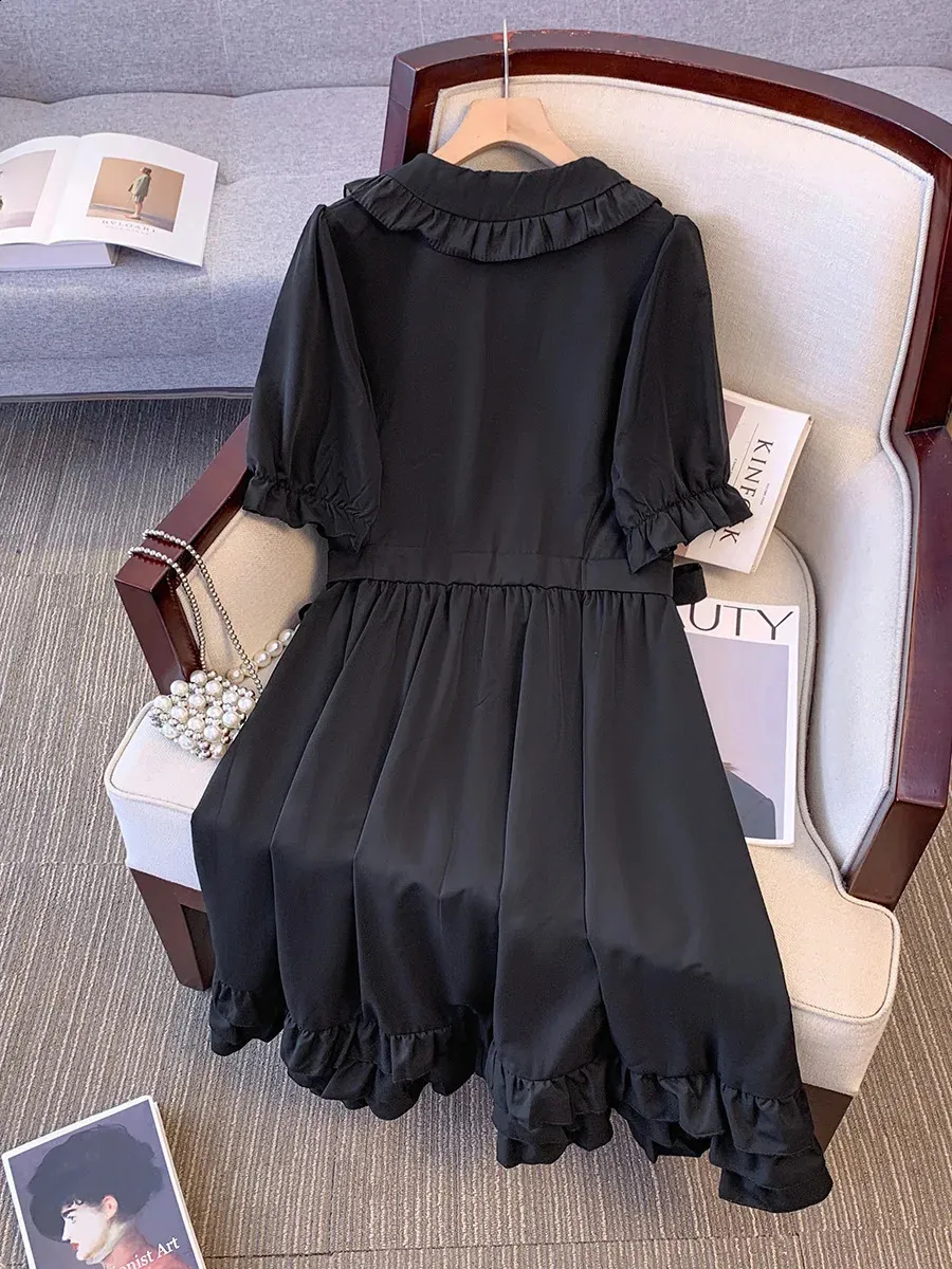 Plus Size Womens Velvet Summer Dress Ruffled Collar Flare Sleeve  Floor-Length 5XL-9XL Black from Dhgate Plus size Dresses - price 143.77