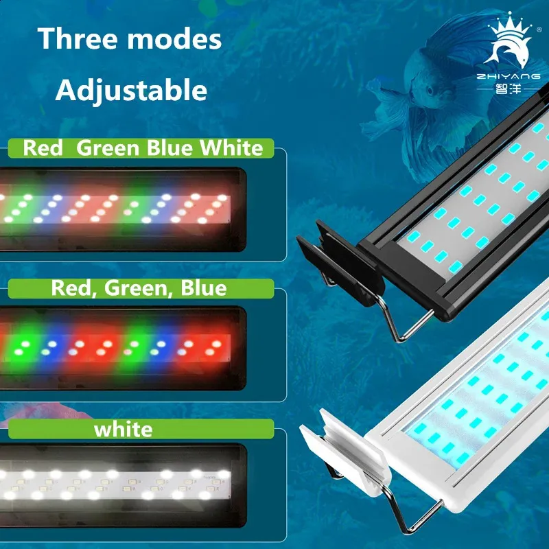 Super Slim Aquarium LED Light Extensible Clip-on Fish Tank Lamp